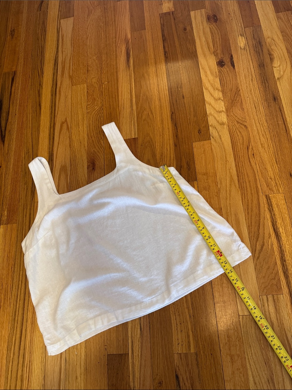 a new day Cream Square Neck Tank Top linen blend size large - Picture 7 of 11